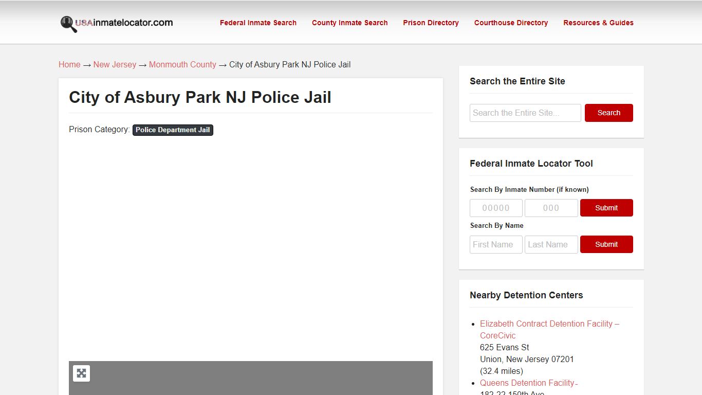City of Asbury Park NJ Police Jail | USA Inmate Locator